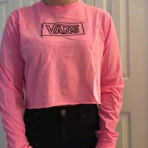 💞🖤 VANS long sleeve cropped shirt